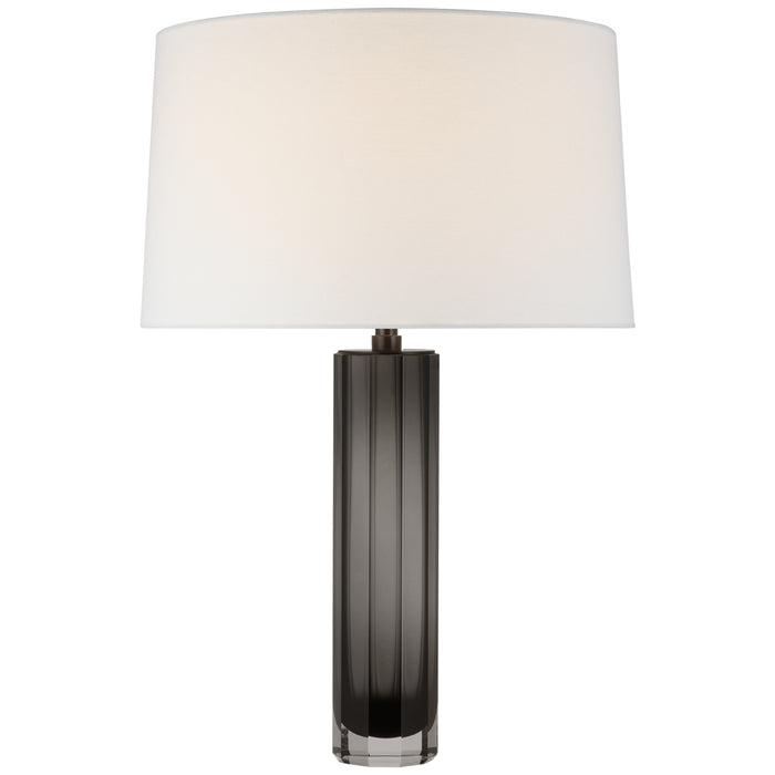 Fallon LED Table Lamp in Smoked Glass