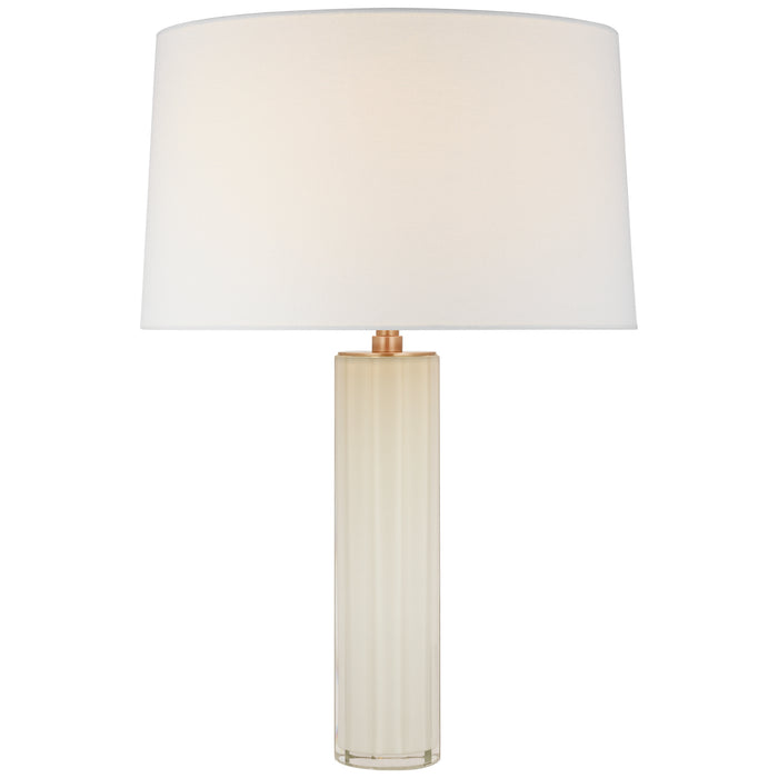 Fallon LED Table Lamp in White Glass