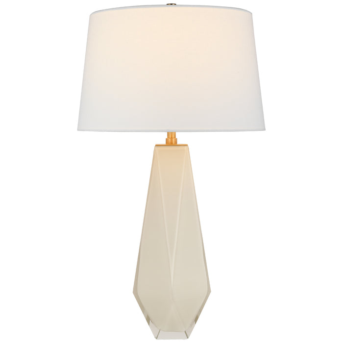 Gemma LED Table Lamp in White Glass