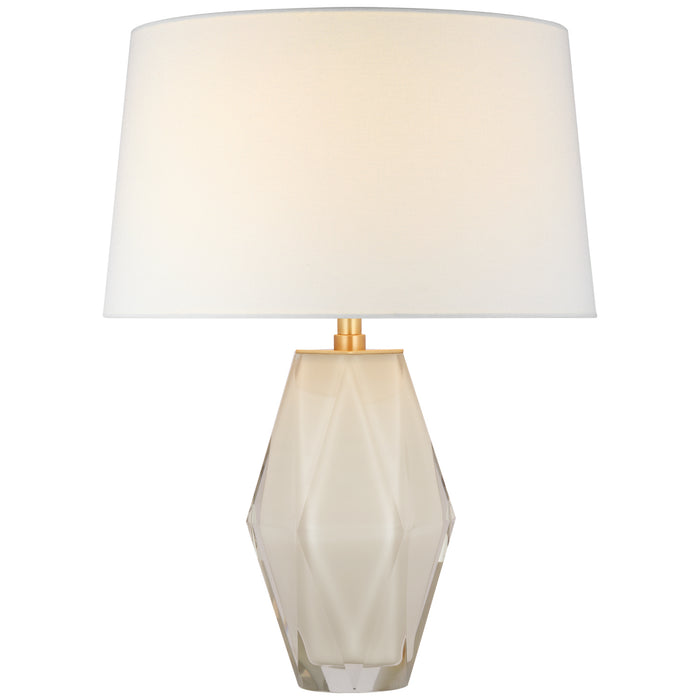 Palacios LED Table Lamp in White Glass