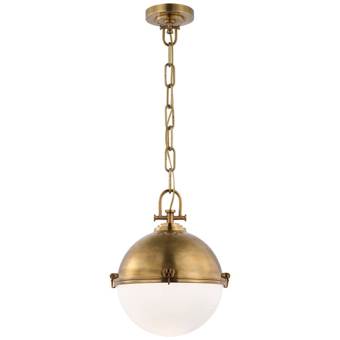 Adrian LED Pendant in Antique-Burnished Brass