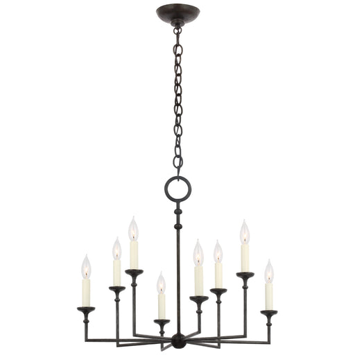 Rowen LED Chandelier in Aged Iron