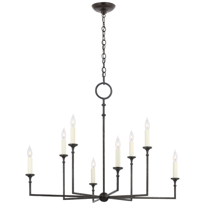 Rowen LED Chandelier in Aged Iron