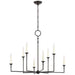 Rowen LED Chandelier in Aged Iron