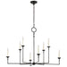 Rowen LED Chandelier in Aged Iron