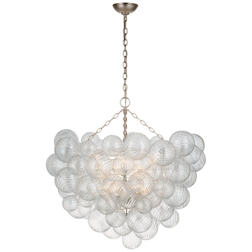 Talia LED Chandelier in Burnished Silver Leaf