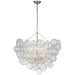 Talia LED Chandelier in Burnished Silver Leaf