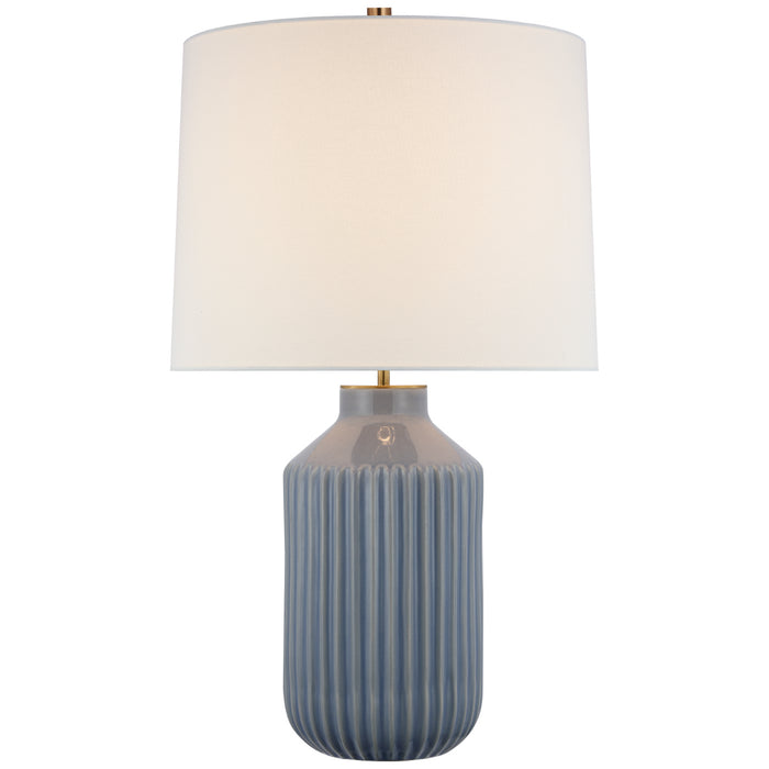 Braylen LED Table Lamp in Polar Blue Crackle