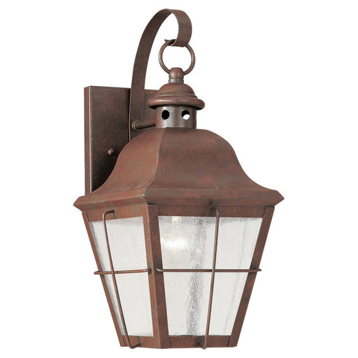 Chatham One Light Outdoor Wall Lantern in Weathered Copper