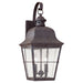 Chatham Two Light Outdoor Wall Lantern in Oxidized Bronze