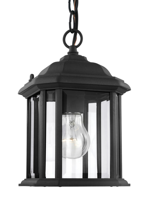 Kent One Light Outdoor Semi-Flush Convertible Pendant in Black