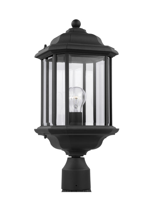 Kent One Light Outdoor Post Lantern in Black