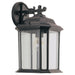 Kent One Light Outdoor Wall Lantern in Black