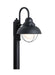 Sebring One Light Outdoor Post Lantern in Black