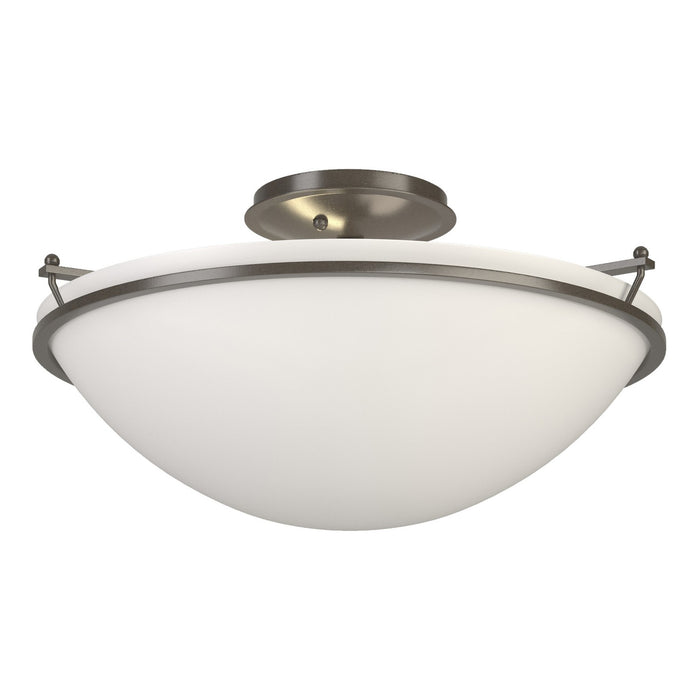 Plain Large Semi-Flush in Dark Smoke - 124304-SKT-07-GG0053 by Hubbardton Forge