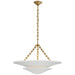 Mollino LED Chandelier in Hand-Rubbed Antique Brass