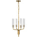 Casoria LED Chandelier in Hand-Rubbed Antique Brass