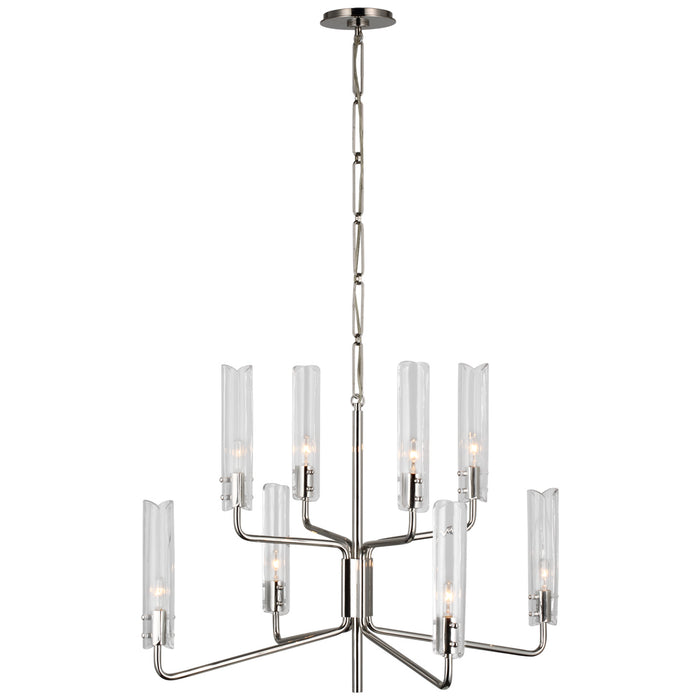 Casoria LED Chandelier in Polished Nickel