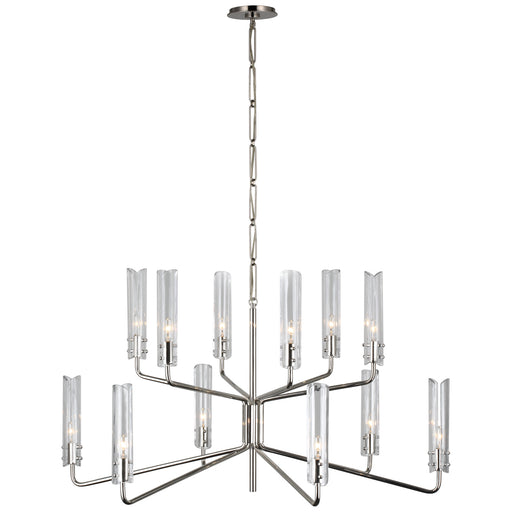 Casoria LED Chandelier in Polished Nickel