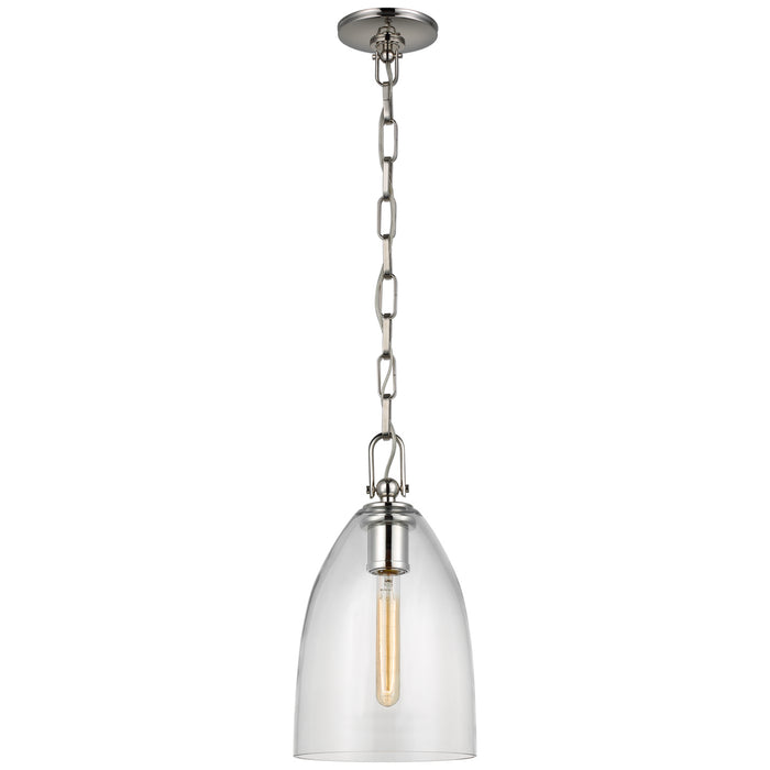 Andros LED Pendant in Polished Nickel