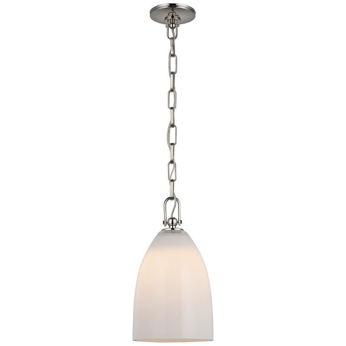 Andros LED Pendant in Polished Nickel