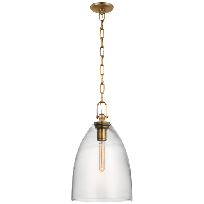 Andros LED Pendant in Antique-Burnished Brass