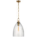 Andros LED Pendant in Antique-Burnished Brass