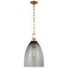 Andros LED Pendant in Antique-Burnished Brass