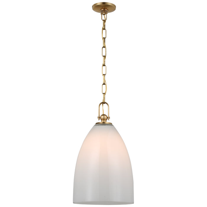 Andros LED Pendant in Antique-Burnished Brass