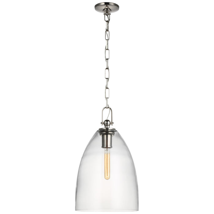 Andros LED Pendant in Polished Nickel