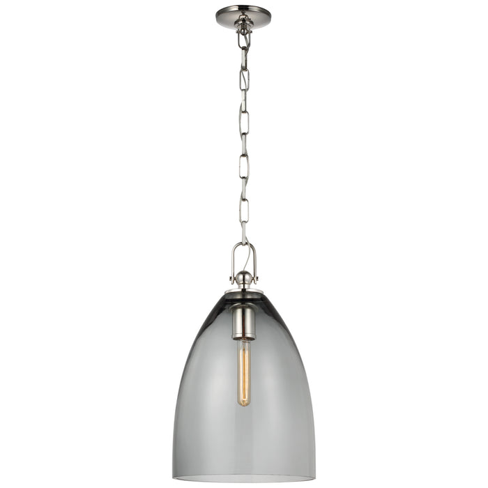 Andros LED Pendant in Polished Nickel