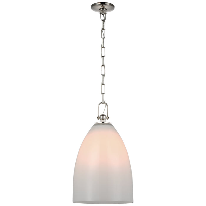 Andros LED Pendant in Polished Nickel