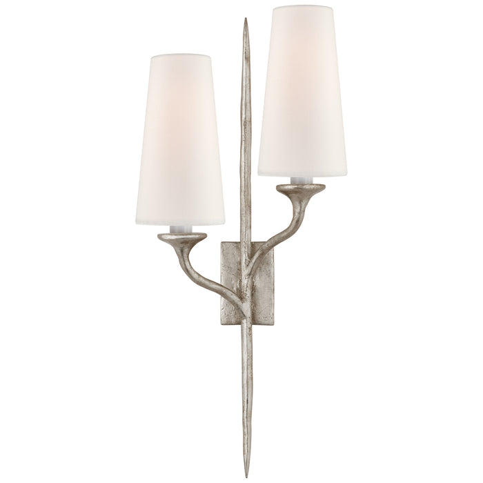 Iberia Two Light Wall Sconce in Burnished Silver Leaf