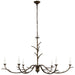 Iberia Six Light Chandelier in Antique Bronze Leaf