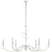 Iberia Six Light Chandelier in Plaster White