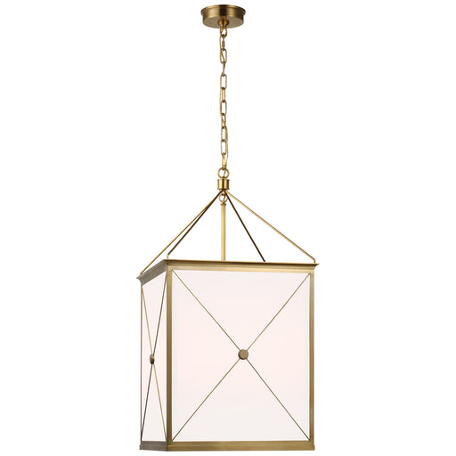 Rossi LED Lantern in Antique-Burnished Brass