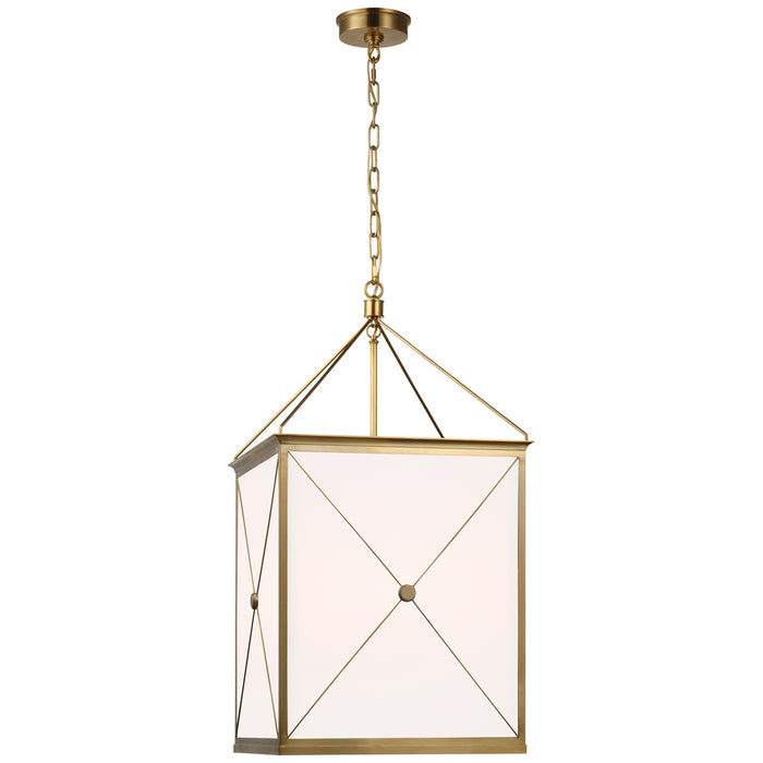 Rossi LED Lantern in Antique-Burnished Brass