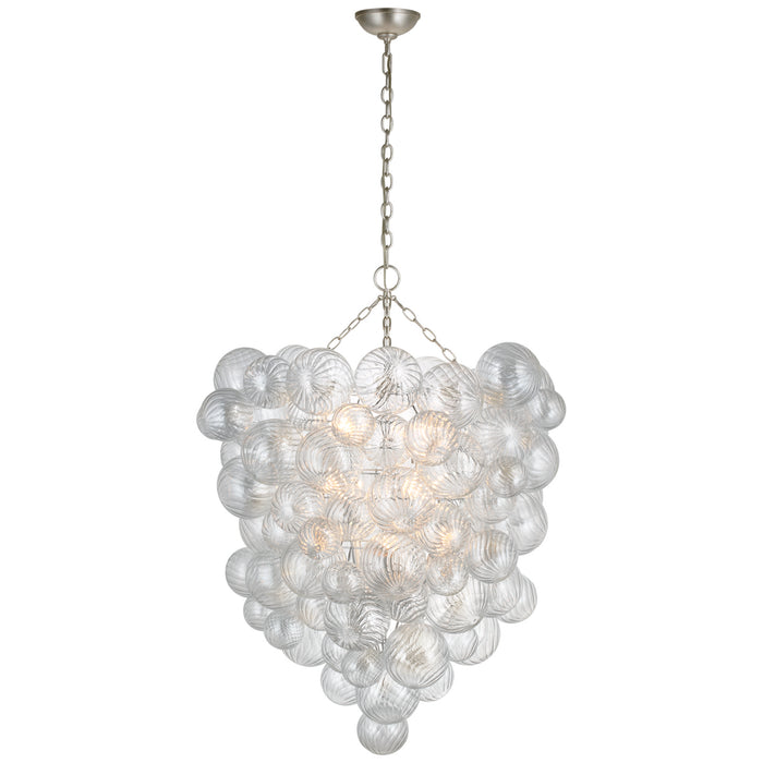 Talia LED Chandelier in Burnished Silver Leaf