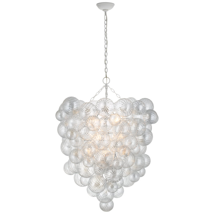 Talia LED Chandelier in Plaster White