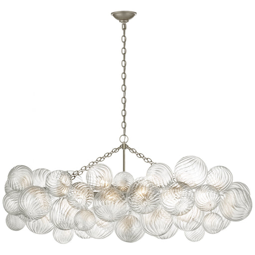 Talia LED Linear Chandelier in Burnished Silver Leaf