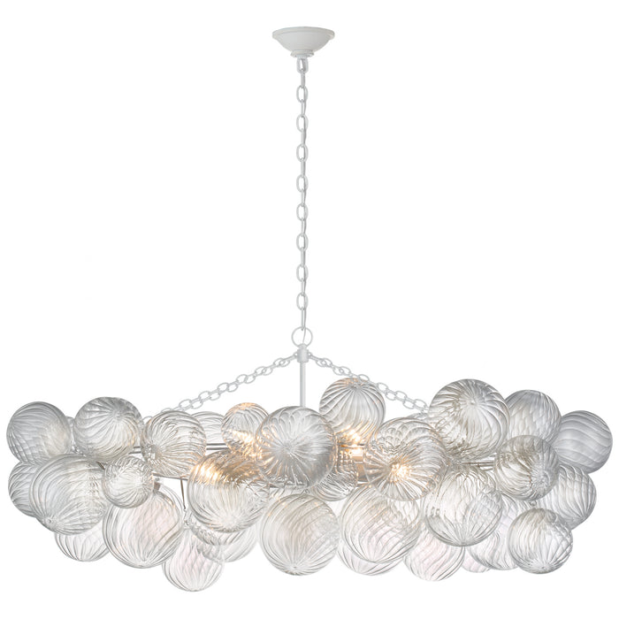 Talia LED Linear Chandelier in Plaster White