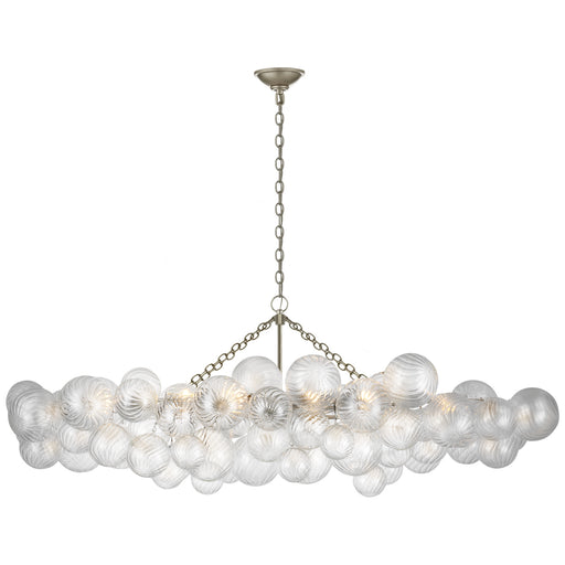 Talia LED Linear Chandelier in Burnished Silver Leaf