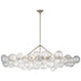 Talia LED Linear Chandelier in Burnished Silver Leaf