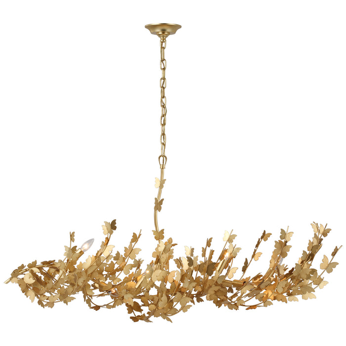 Farfalle LED Linear Chandelier in Gild