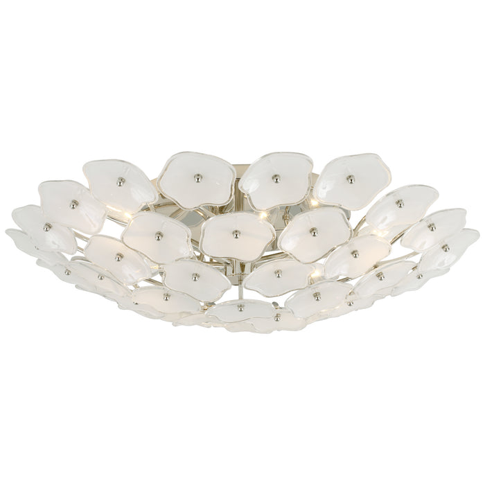 Leighton LED Flush Mount in Polished Nickel