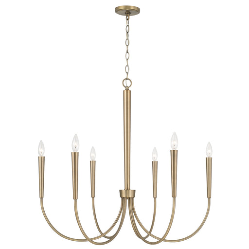 Capital Lighting Holden 6-Light Chandelier in Aged Brass (445961AD)