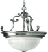 527-09- Richland 3-Light Pendant in Satin Nickel with Alabaster Glass by Dolan Designs