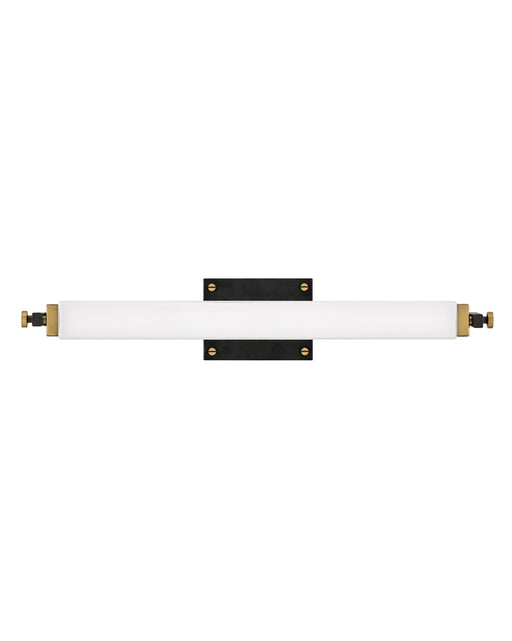 51092BK-HB - Rollins LED Wall Sconce in Black with Heritage Brass accents by Hinkley Lighting