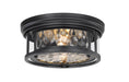 493F2-MB - Clarion 2-Light Flush Mount in Matte Black by Z-Lite Lighting