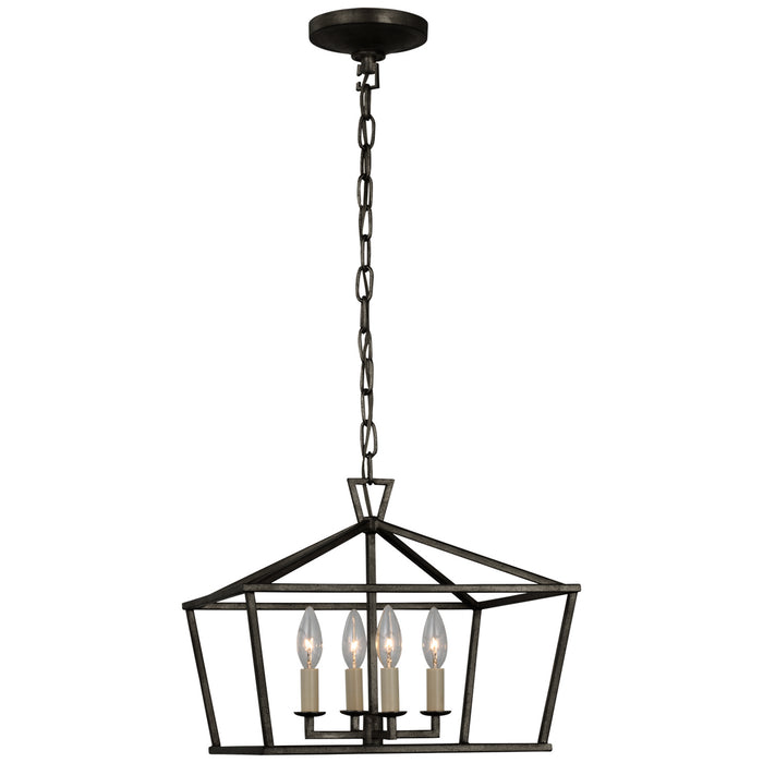 Darlana Four Light Semi-Flush Mount in Aged Iron